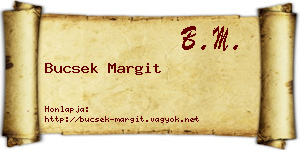 Bucsek Margit névjegykártya