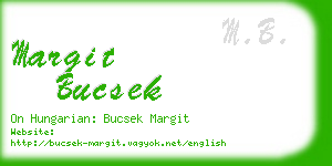 margit bucsek business card